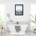 Bathroom Pictures Wall Decor Heart Water Drop Splash Canvas Print Artwork Framed Bathroom Wall Art Modern Painting Artworks for Home Office Decoration