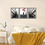 Novatique Black and White Art Graffiti Wall Decor Banksy Canvas Wall Art Teenager Graffiti Art Painting Picture Prints for Living Room Bedroom,12" x 16" x 3Pcs