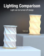 Teacher Appreciation Gift - Thank You Gift for Teachers, Portable Folding Table Lamp - Dimmable, Collapsible Paper Lantern for Camping, Emergency & Home Decor, Gifts for Women (White)