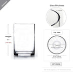 WGVI Quality Thick Weighted Clear Cylinder Glass Vases, 4" W x 6" H, Flower Arrangement Glass Candle Holders Wedding Centerpieces Terrarium Planter Pen Brush Storage Container, Bulk Wholesale, 18 Pcs