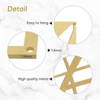 SIGNLEADER Metal Wall Art Decor Gold Line Abstract Geometric Minimalist Modern Abstract Wall Sculpture Hangings Home Decoration for Living Room, Bedroom, Bathroom, Kitchen, Outdoor - 18" Gold