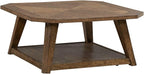 Liberty Furniture Carolina Park 3 Piece Set for Living Room - Octagonal Cocktail Table, 2 End Tables - Amber Brown Oak