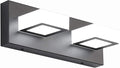Ralbay 2 Lights Black Modern Bathroom Vanity Light Acrylic LED Modern Black Bathroom Wall Lighting Fixtures