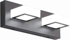 Ralbay 2 Lights Black Modern Bathroom Vanity Light Acrylic LED Modern Black Bathroom Wall Lighting Fixtures