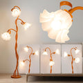 Flower Standing Lamp for Bedroom - 3 Color Temperatures Decorative Flower Tall Floor Reading Lamp with Flexible Neck for Bedroom Living Room Office Corner (Cosmic Orange)