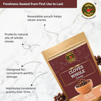 Spice Magic Cloves Whole 3.5 oz (100g) | Pure, Non-GMO, Premium Quality | Aromatic & Richly Flavored | Perfect for Cooking, Baking, Clove Tea, Pomander Balls & Potpourri.