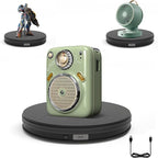 Turner Cup Display Stand,Rotating Display Stand Easy to Switch Direction, Spinning Platform , 360 Degree Motorized Photography Turntable for Jewelry, Shoes Display and Shooting, Lazy Susan (BK-250MM)