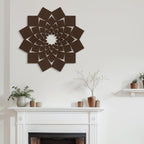 SIGNLEADER Metal Wall Art Decor Abstract Lotus Flower Minimalist Modern Abstract Wall Sculpture Hangings Home Decoration for Living Room, Bedroom, Bathroom, Kitchen, Outdoor - 18" Bronze