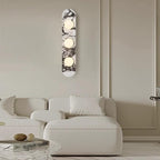 Natural Marble Wall Sconces, 3-Light Alabaster Light, Hardwired Wall Light Fixtures, Modern Wall Mount Wall Lights for Dining Room Stairs Bedroom