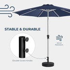 HOMSHADE 80lbs Patio Umbrella Stand, H12 Heavy Duty Base for Outdoor Market Umbrella, Fillable Weights with High-Density HDPE Material for Outside Patio(Black,Round)