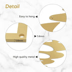 SIGNLEADER Metal Wall Art Decor Abstract Shapes Geometric Illustrations Modern Abstract Wall Sculpture Hangings Home Decoration for Living Room, Bedroom, Bathroom, Kitchen, Outdoor - 24" Gold