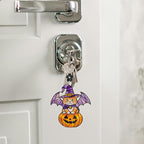 Halloween Cat Pumpkin Stained Glass Style Ornament, Acrylic Window Hanging Suncatcher Decoration, Cute Witch Cat on Jack O’Lantern Decor for Christmas Tree, Garden, Gift for Women Mom Birthday Holiday