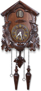 Kendal Cuckoo Clock Large Vintage Wall Clock Handcrafted Wood Cuckoo Clock House Home Decor with Singing Bird & Birds Live in Tree Houses Decoration MX222