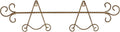 Touch of Class Galla Horizontal Plate Rack - Satin Gold - Two Plates - Metal Hanging Display, Collector Holder - Decorative Vintage Holders for Bedroom, Living Room, Kitchen, Hallway, Entryway