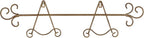 Touch of Class Galla Horizontal Plate Rack - Satin Gold - Two Plates - Metal Hanging Display, Collector Holder - Decorative Vintage Holders for Bedroom, Living Room, Kitchen, Hallway, Entryway