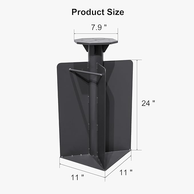 PURPLE LEAF In-ground Patio Umbrella Base YM4012 Weighted Outdoor Umbrella Base 24.41"(H) X 11.42"(W)