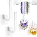 Cunhill Adhesive Scrunchie Holder Organizer Wall Hair Accessories Organizer Wall Hooks Waterproof Scrunchy Storage Stick Scrunchies Hook Headband Hairband Hair Ties Holder, White, Simple Style