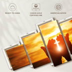 Elephant Stock Religion Wall Art Multi Piece Canvas - 5 Panel Christian Pictures Decor - Digital Design Canvas Print - Christian Wall Decor - 68" X 30"