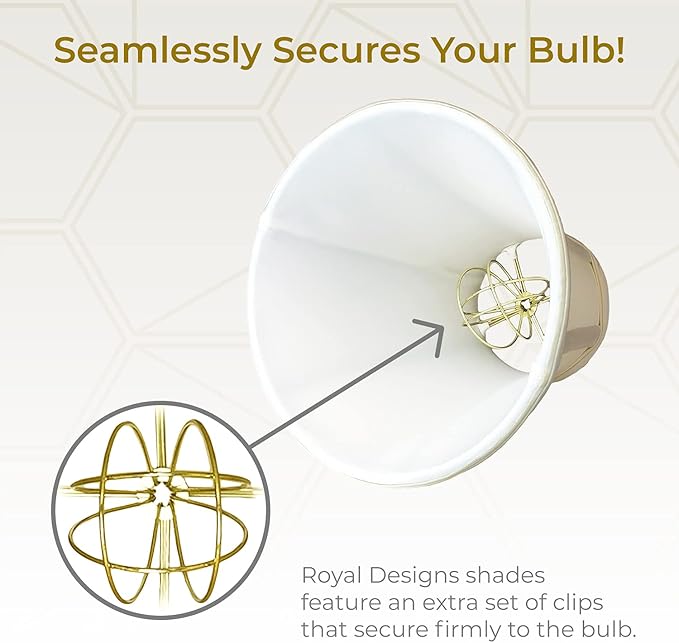 Royal Designs, Inc. BSO-704RC-7BG True Bell Basic Lamp Shade with Round Clip, 3.75 x 7 x 6.75, Beige