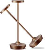Cordless Table Lamp Rechargeable - 6000mAh LED Battery Operated Table Light - Portable Touch Dimmable Outdoor Waterproof Table Lamps for Patio Bar Restaurant Dining (2 Brown)
