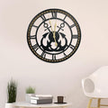 16 Inch Wall Clock, Anchor Wall Clock, Silent Non Ticking, Battery Operated Large Decor Clocks for Living Room Decor, Kitchen, Office (Nautical Style)