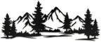 SIGNLEADER Metal Wall Art Decor Mountain Pine trees Modern Abstract Wall Sculpture Hangings Home Decoration for Living Room, Bedroom, Bathroom, Kitchen, Outdoor - 24" Black