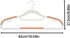 20 Pack Heavy Duty Plastic Hangers, Non Slip Clothes Hangers with Rubber Pads and 360° Hook - Thin Space Saving Hanger, Closet Organizer for Shirt, Pants, Suit, Skirt, Coat - Orange