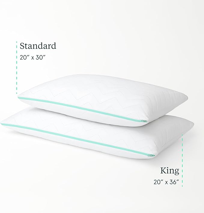 Tuft & Needle Zip Comfort Pillow – Queen Size – Adjustable Soft, Medium, or Firm Feel, Foam and Fiber Blend Fill with 100% Cotton Sateen Cover, Breathable & Supportive