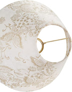 Aspen Creative 58758, Hardback Empire Transitional UNO Lamp Shade, Cream Butterfly Pattern, 4" Top x 10" Bottom x 7" Slant Height, Slip UNO 33mm