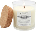 PERIPETI Home Pomegranate Spice Scented Candle, Classic Wick – 8.5oz Natural Soy Wax for Energizing Aromatherapy, Long-Lasting Burn