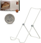 KINGDOM SOLUTIONS MADE IN USA 6-Pack Adjustable White Metal Easels - Book Stand - Sturdy Plate Stand for Art, Pictures, Books, Frames - Unique on the Market