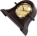 Park Madison Vintage Table Clock Series Mantel Clock,12.5 Inch, Silent Analog Quartz Movement, Mahogany Color (13798)