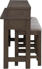Liberty Furniture Cascade Falls Living Room 4 Piece Set - Console Bar Table, 3 Stools - Satin Espresso