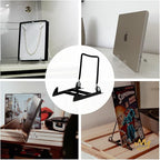 KINGDOM SOLUTIONS MADE IN USA 12-Pack Adjustable Acrylic Easels - Plate Stand - Sturdy Book Stand for Art, Pictures, Plates, Frames - Unique on the Market