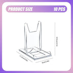 10 Pack Acrylic Book Stand, Clear Adjustable Display Holder Easel for Comic Books, Magazines, Photos, Artworks – Multi-Purpose Shelf Decor for Home Office, Cookbooks, Collectibles