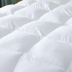 Luxurious White Solid Heavy Weight, Oversize California King Size Goose Feathers Down Comforter for Winter Weather, 108 X 98 inches, Premium Baffle Box, 100% Egyptian Cotton Cover, 90 oz. Fill Weight