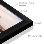 12x18 Picture Frame 3 Pack - Black Poster Frame Display Pictures 11x17 with Mat or 12 x 18 Without Mat for Wall Hanging Horizontal and Vertical