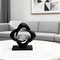 AWNR Gold Abstract Sculpture House Decor Aesthetic - Home Décor Accents for Nightstand, Shelves, Dining Room, Entryway Table, Office, Desk Accessories (Black C)
