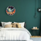 8 inch Silent Battery Operated Wall Clock, Decorative Round Wall Clock, Space Themed Astronauts
