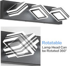 SOLFART 3 Light Bathroom Vanity Light Over Mirror Led Vanity Light Fixture Matt Black Lights for Bath Dimmable Modern Vanity Lights