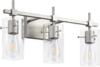 SOLFART 3 Lights Vanity Light Bathroom Light Fixture Over Mirror for Bathroom Glass Shade Lights Brushed Nickel Vintage Lighting Fixture