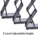 brochure display stand&Foldable Magazine Rack with 5 Pockets for Exhibition and Trade Show (67'X9.5'X14.5')