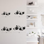 SIGNLEADER Metal Wall Art Decor Circle Shapes Minimalist Modern Abstract Wall Sculpture Hangings Home Decoration for Living Room, Bedroom, Bathroom, Kitchen, Outdoor - 36" Black