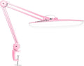 Neatfi XL Nail Desk Lamp with Clamp, 2200 Lumens, 20-Inch Wide Head, Dimmable 4 Levels, 6500K, LED Task Light for Manicure Table, Crafts, Workbench, Office (Non-CCT, Pink)