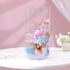 OAOLEER Acrylic Scrunchie Holder Organizer, Hair Ties Display Stand, 4 Tier Hair Accessories Organizer Storage for Bracelets Bangle Watches (Type-A)
