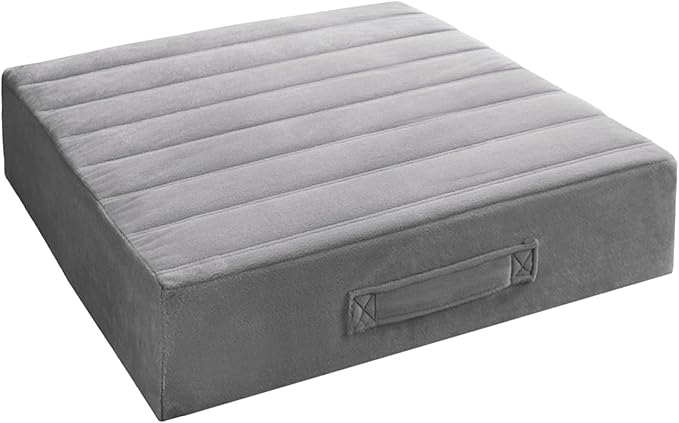 Codi Thick Replacement Couch Cushions, Upholstery Foam with Washable Covers for Sofa Cushion Chair Meditation - 24 × 24 × 5 Inch | High Density Foam, Grey