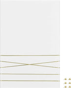 Navaris Fabric Memo Bulletin Board - 12" x 17" Velvet Memory Board for Wall to Display Photo Collages, Pictures, Notes - Includes 6 Push Pins - White