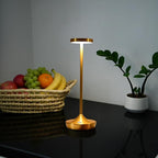 Rechargeable Table Lamp Cordless - 6000mAh Battery Operated LED Table Light - Portable Touch Dimmable Outdoor Waterproof Table Lamps for Patio Restaurant Dining (Gold)