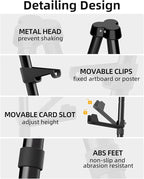 Nicpro Art Folding Easels for Display, 2 Pack 63 Inches Metal Floor Easel Stand Bulk Tripod Black Collapsible for Sign Artist Poster Wedding | with Carry Bag