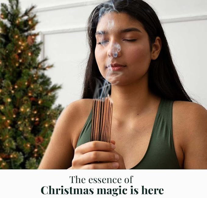 Folkulture Christmas Incense Sticks | Pack of 240 Organic Incense | 12 Days of Christmas Advent Calendar 2025 | Non-Toxic, Slow Burning Insense for Gifts for Women